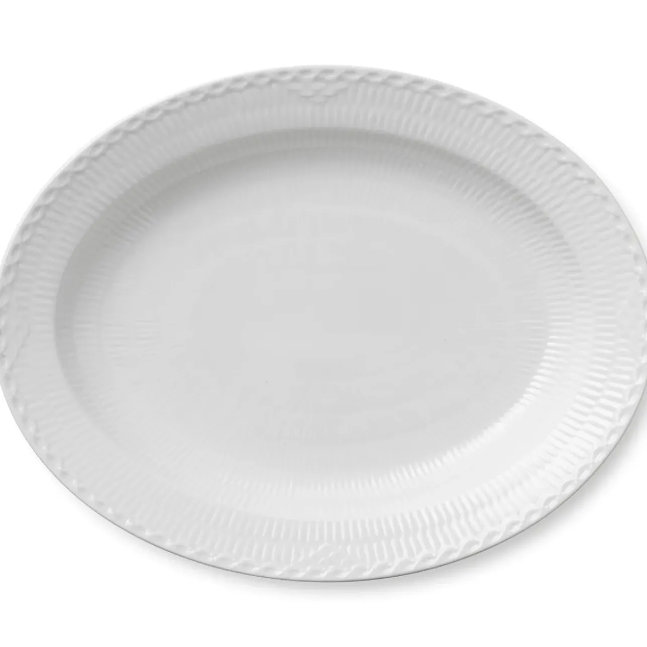 Hvid Halvblonde|Fade*Royal Copenhagen Hvid Halvblonde fad, 36,5 cm