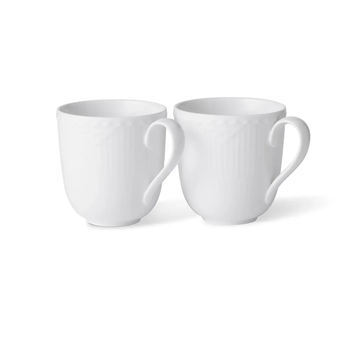 Hvid Halvblonde|Kaffekopper*Royal Copenhagen Hvid Halvblonde kop, 37 cl, 2 stk.