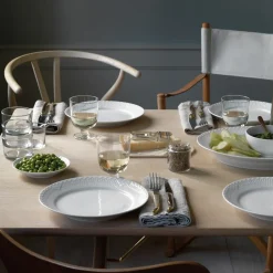 Hvid Halvblonde|Middagstallerkener*Royal Copenhagen Hvid Halvblonde tallerken, 27 cm