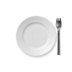 Hvid Halvblonde|Desserttallerkener*Royal Copenhagen Hvid Halvblonde tallerken, 17 cm
