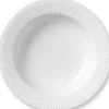Hvid Riflet|Dybe Tallerkener*Royal Copenhagen Hvid Riflet dyb tallerken, 30 cm