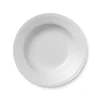 Hvid Riflet|Dybe Tallerkener*Royal Copenhagen Hvid Riflet dyb tallerken, 21 cm