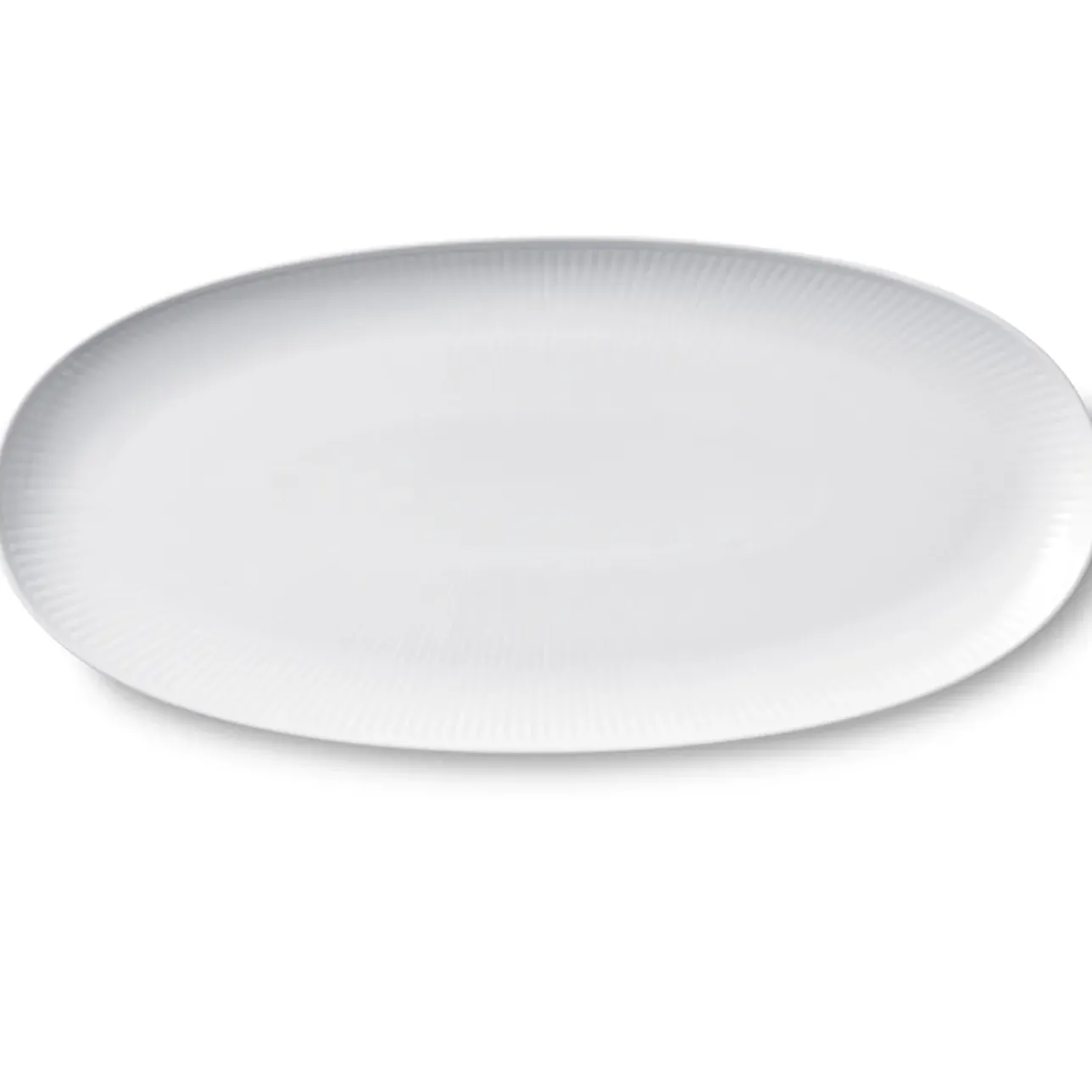Hvid Riflet|Fade*Royal Copenhagen Hvid Riflet fad, 37 cm