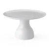 Hvid Riflet|Kageopsats*Royal Copenhagen Hvid Riflet fad på fod, 20 cm