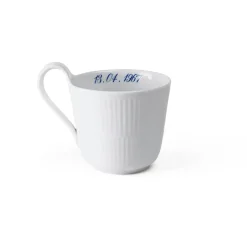 Hvid Riflet|Kaffekopper*Royal Copenhagen Hvid Riflet højhankskop, , 33 cl Bespoke
