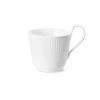 Hvid Riflet|Kaffekopper*Royal Copenhagen Hvid Riflet højhankskop, 24 cl