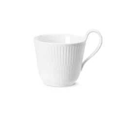 Hvid Riflet|Kaffekopper*Royal Copenhagen Hvid Riflet højhankskop, 24 cl
