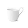 Hvid Riflet|Kaffekopper*Royal Copenhagen Hvid Riflet højhankskop, 33 cl