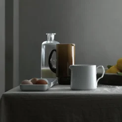 Hvid Riflet|Sovseskåle Og -Kander*Royal Copenhagen Hvid Riflet kande, 70 cl