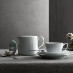 Hvid Riflet|Sovseskåle Og -Kander*Royal Copenhagen Hvid Riflet kande, 70 cl