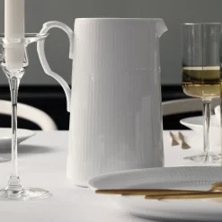Hvid Riflet|Kander*Royal Copenhagen Hvid Riflet kande, 1,5 l