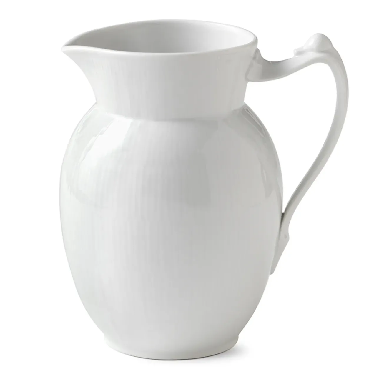Hvid Riflet|Kander*Royal Copenhagen Hvid Riflet kande, 1,7 l