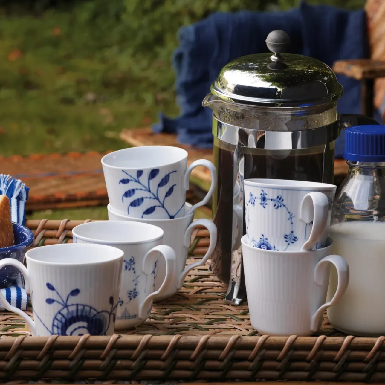 Hvid Riflet|Kaffekopper*Royal Copenhagen Hvid Riflet kop, 38 cl, 2 stk.