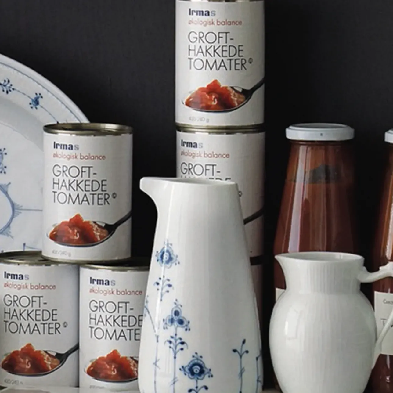 Hvid Riflet|Kander*Royal Copenhagen Hvid Riflet mælkekande, 38 cl