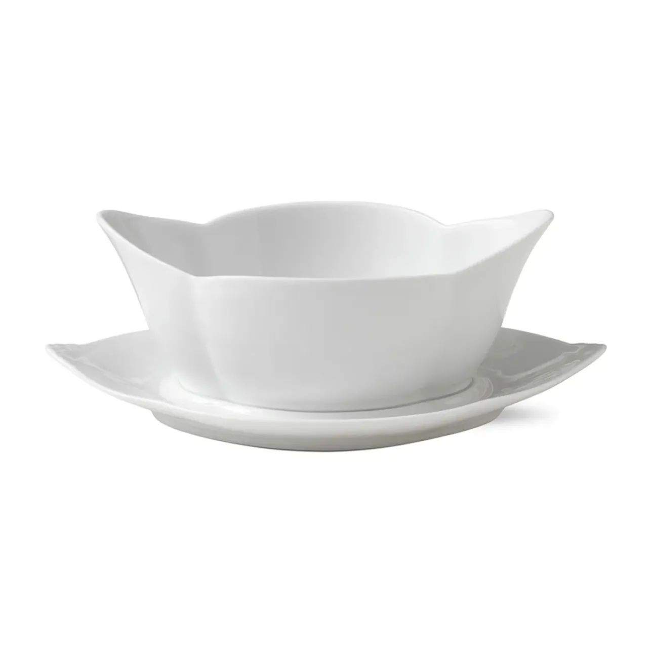 Hvid Riflet|Sovseskåle Og -Kander*Royal Copenhagen Hvid Riflet sauceskål, 55 cl