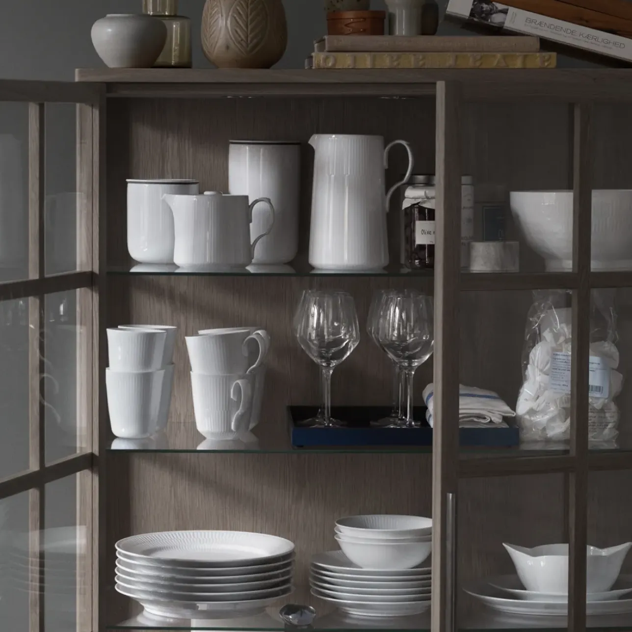 Hvid Riflet|Sovseskåle Og -Kander*Royal Copenhagen Hvid Riflet sauceskål, 55 cl