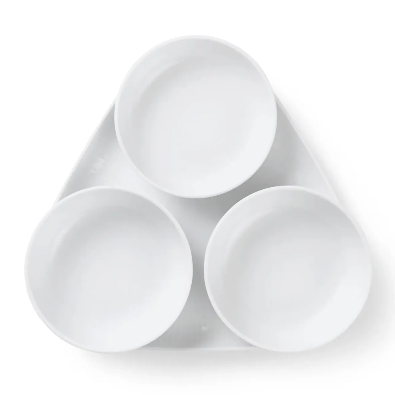 Hvid Riflet|Snackskåle*Royal Copenhagen serveringssæt, 24,5 cm, 4 stk. Hvid Riflet