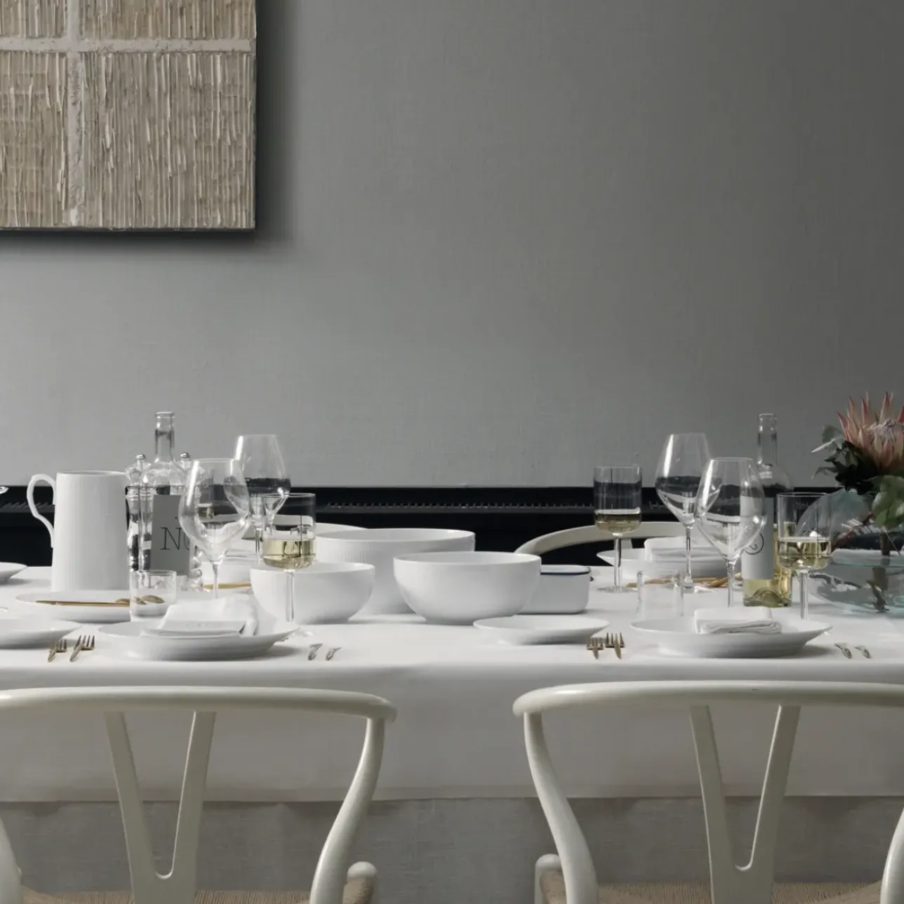 Hvid Riflet|Salatskåle*Royal Copenhagen Hvid Riflet skål, 110 cl