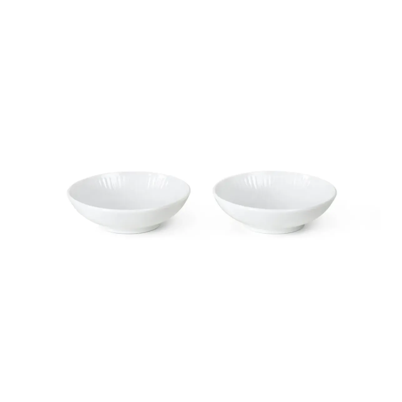 Hvid Riflet|Snackskåle*Royal Copenhagen Hvid Riflet skål, 9 cl, 2 stk.