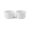 Hvid Riflet|Snackskåle*Royal Copenhagen Hvid Riflet souffléskål, 9 cm, 2 stk.