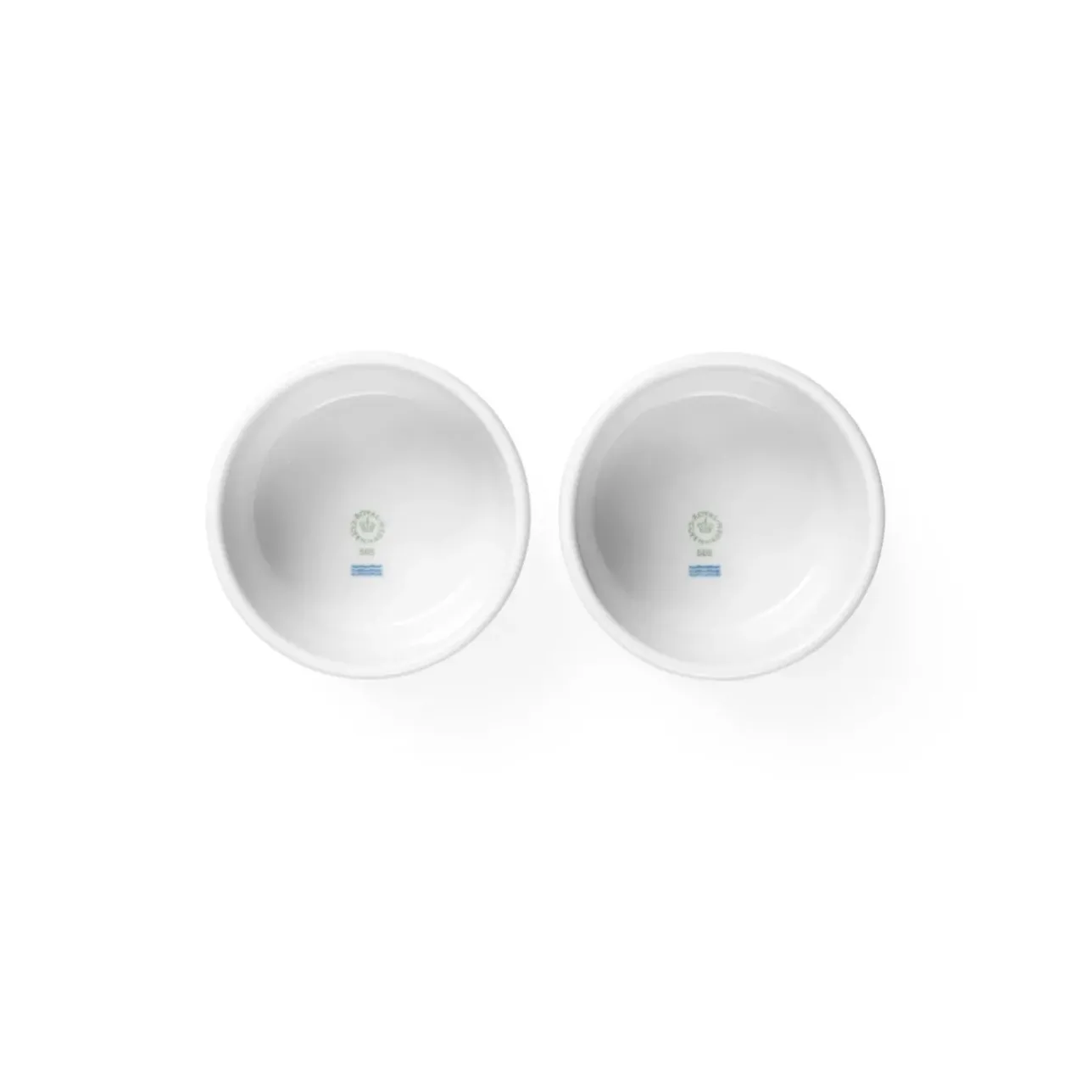 Hvid Riflet|Snackskåle*Royal Copenhagen Hvid Riflet souffléskål, 9 cm, 2 stk.
