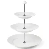 Hvid Riflet|Étagères*Royal Copenhagen Hvid Riflet étagère, 5 lag