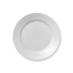 Hvid Riflet|Desserttallerkener*Royal Copenhagen Hvid Riflet tallerken, 19 cm