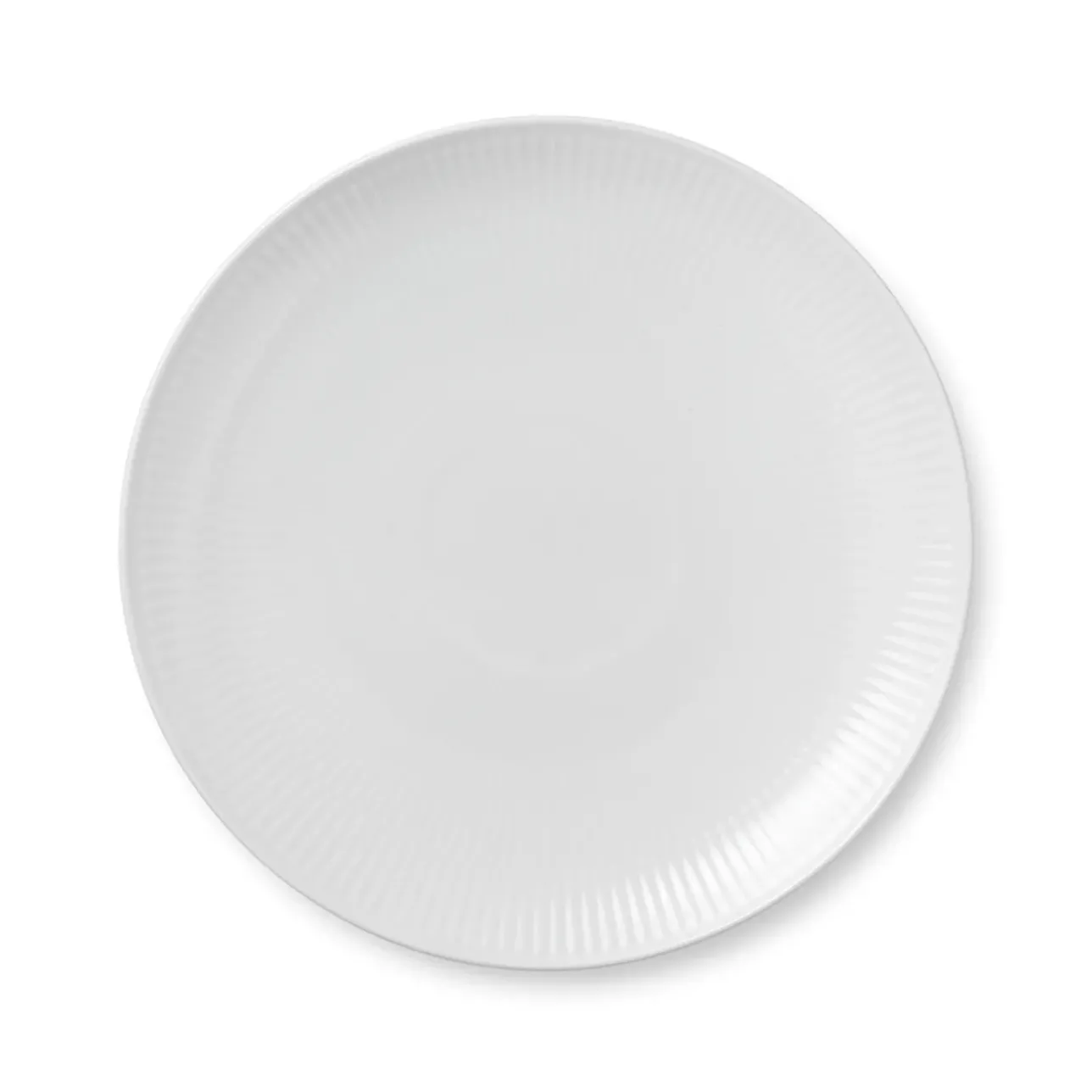 Hvid Riflet*Royal Copenhagen Hvid Riflet tallerken coupe, 23 cm