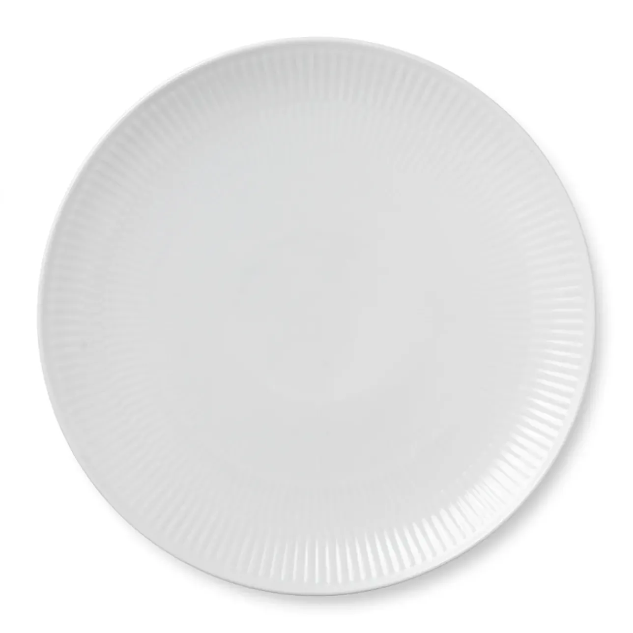 Hvid Riflet|Middagstallerkener*Royal Copenhagen Hvid Riflet tallerken coupe, 27 cm