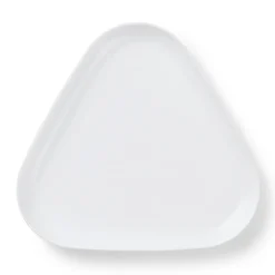 Hvid Riflet|Fade*Royal Copenhagen trekantet fad, 23 cm Hvid Riflet