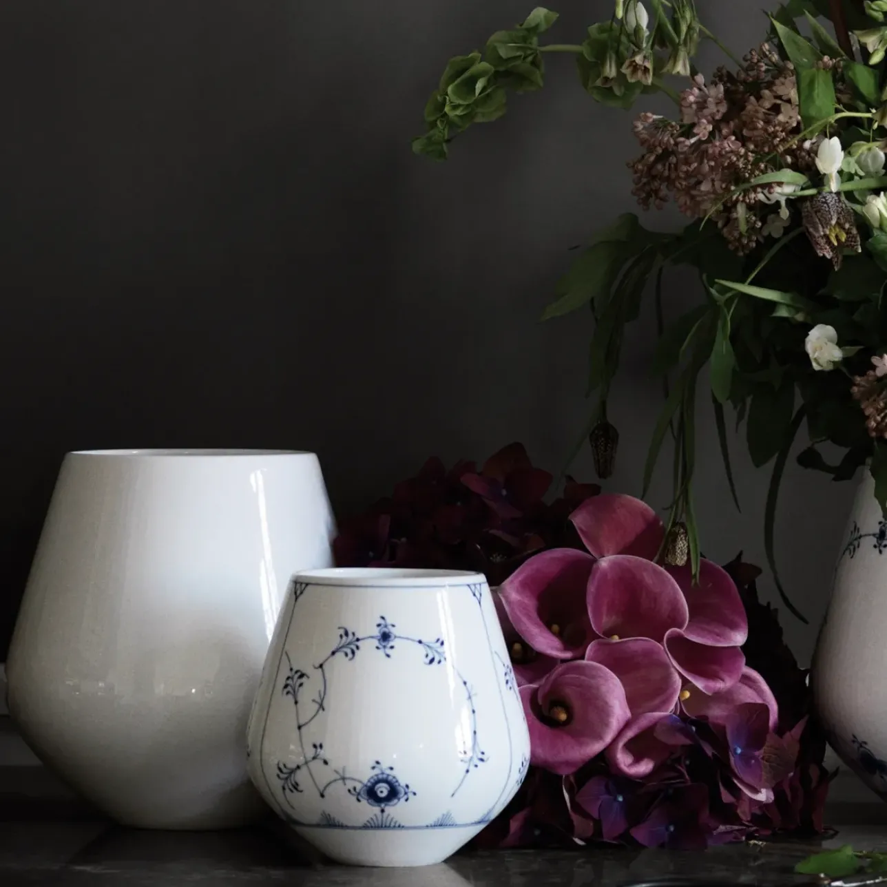 Hvid Riflet|Home Décor*Royal Copenhagen Hvid Riflet vase, 20,5 cm