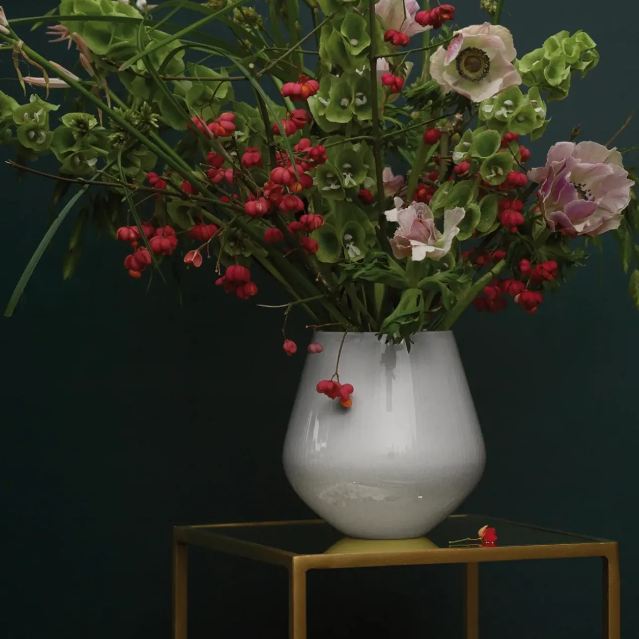Hvid Riflet|Home Décor*Royal Copenhagen Hvid Riflet vase, 20,5 cm