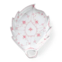 Eksklusive Steldele|Koral Musselmalet Halvblonde*Royal Copenhagen Koral Musselmalet Halvblonde fad, bladformet, 23 cm