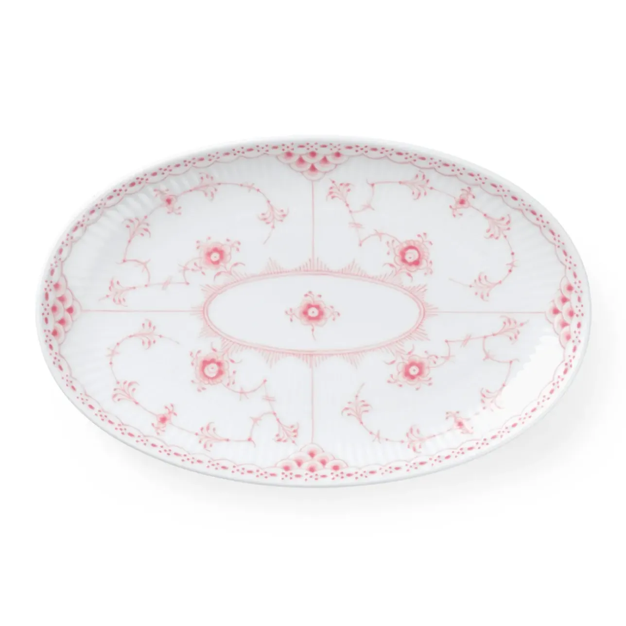 Eksklusive Steldele|Koral Musselmalet Halvblonde*Royal Copenhagen Koral Musselmalet Halvblonde asiet, 23,5 cm