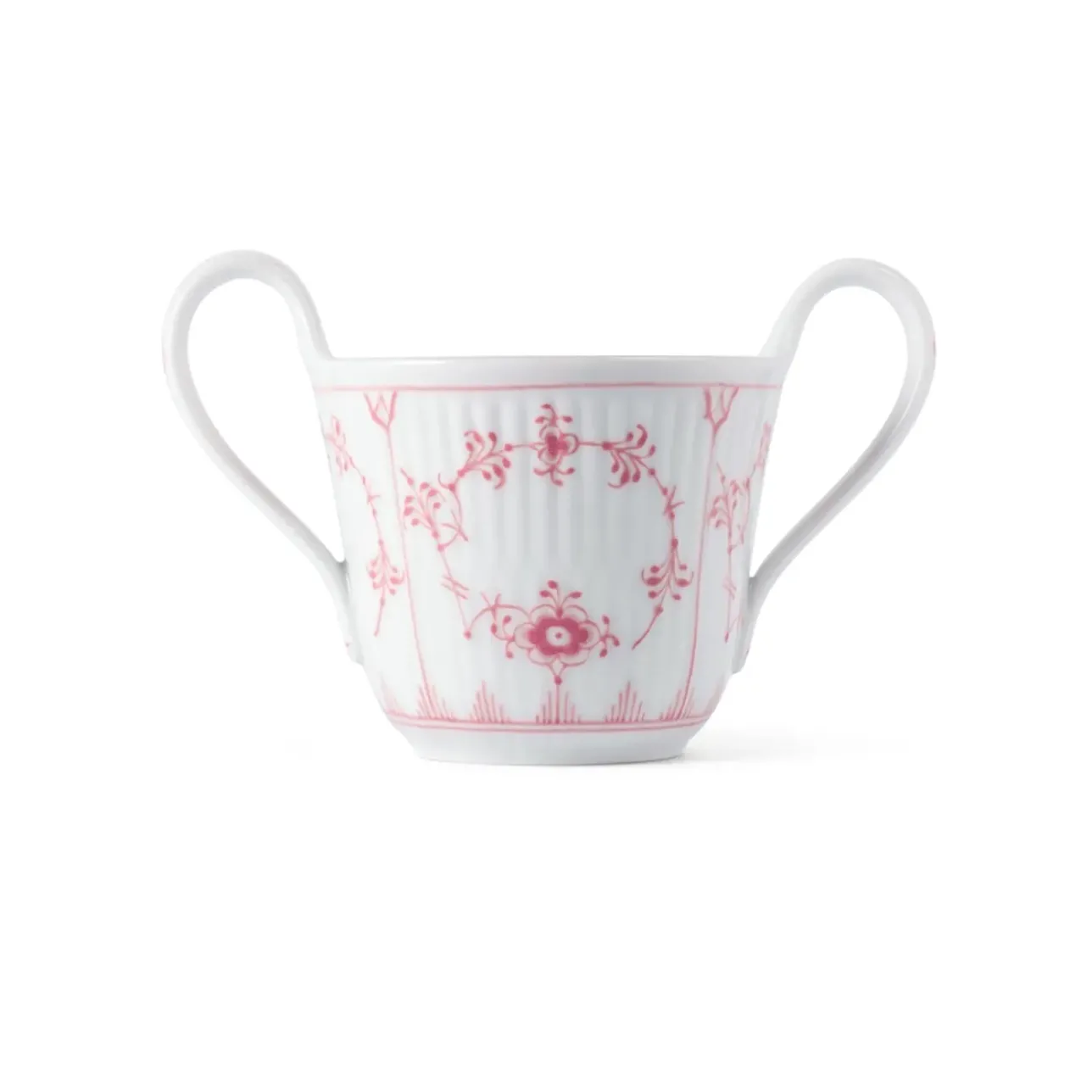 Eksklusive Steldele|Koral Musselmalet Riflet*Royal Copenhagen babykop, Bespoke, 13 cl Koral Musselmalet Riflet
