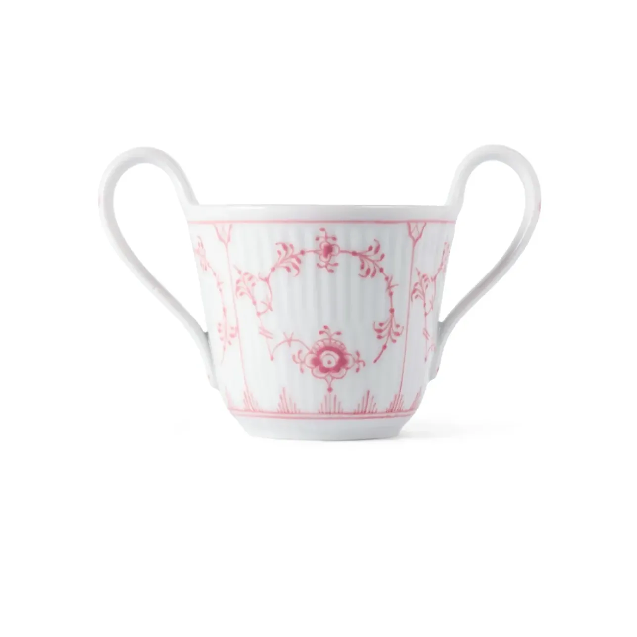 Eksklusive Steldele|Koral Musselmalet Riflet*Royal Copenhagen Koral Riflet babykop, 13 cl Koral Musselmalet Riflet