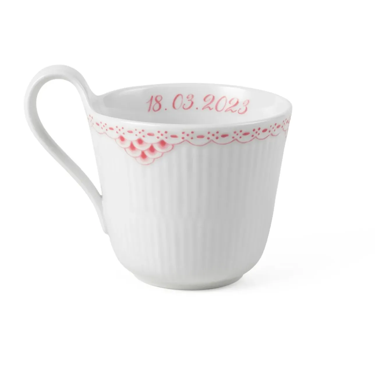 Koral Riflet Blonde|Kaffekopper*Royal Copenhagen Koral Riflet Blonde højhankskop, , 33 cl Bespoke