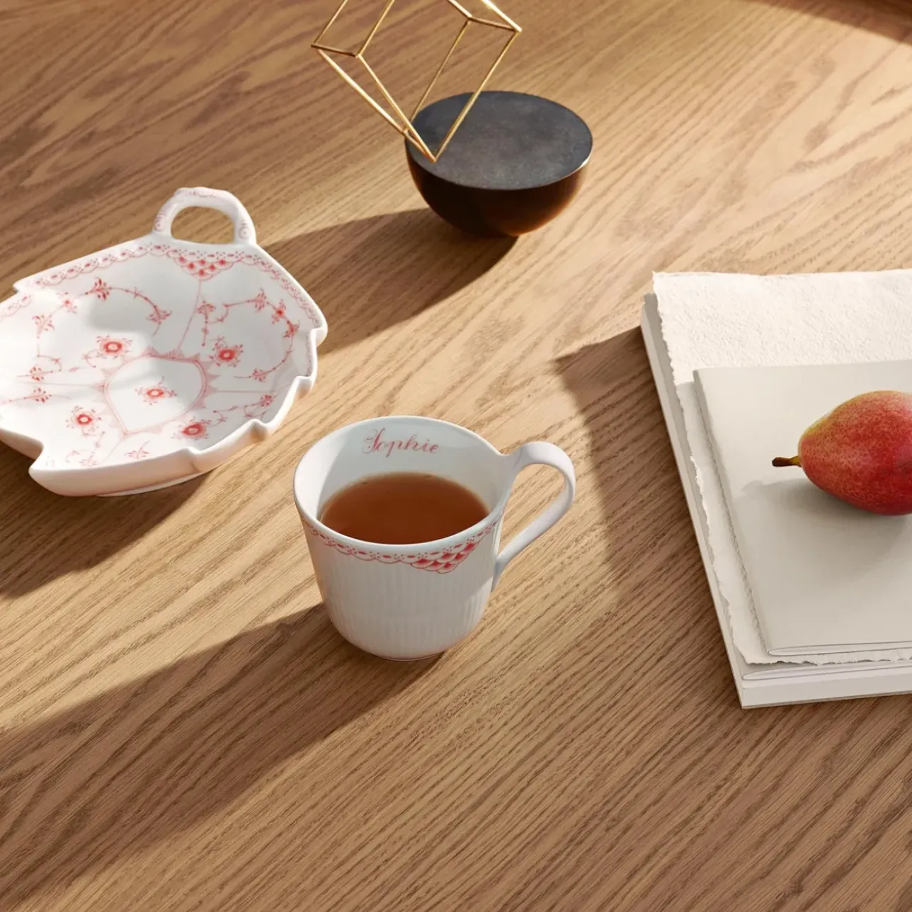 Koral Riflet Blonde|Kaffekopper*Royal Copenhagen Koral Riflet Blonde højhankskop, , 33 cl Bespoke