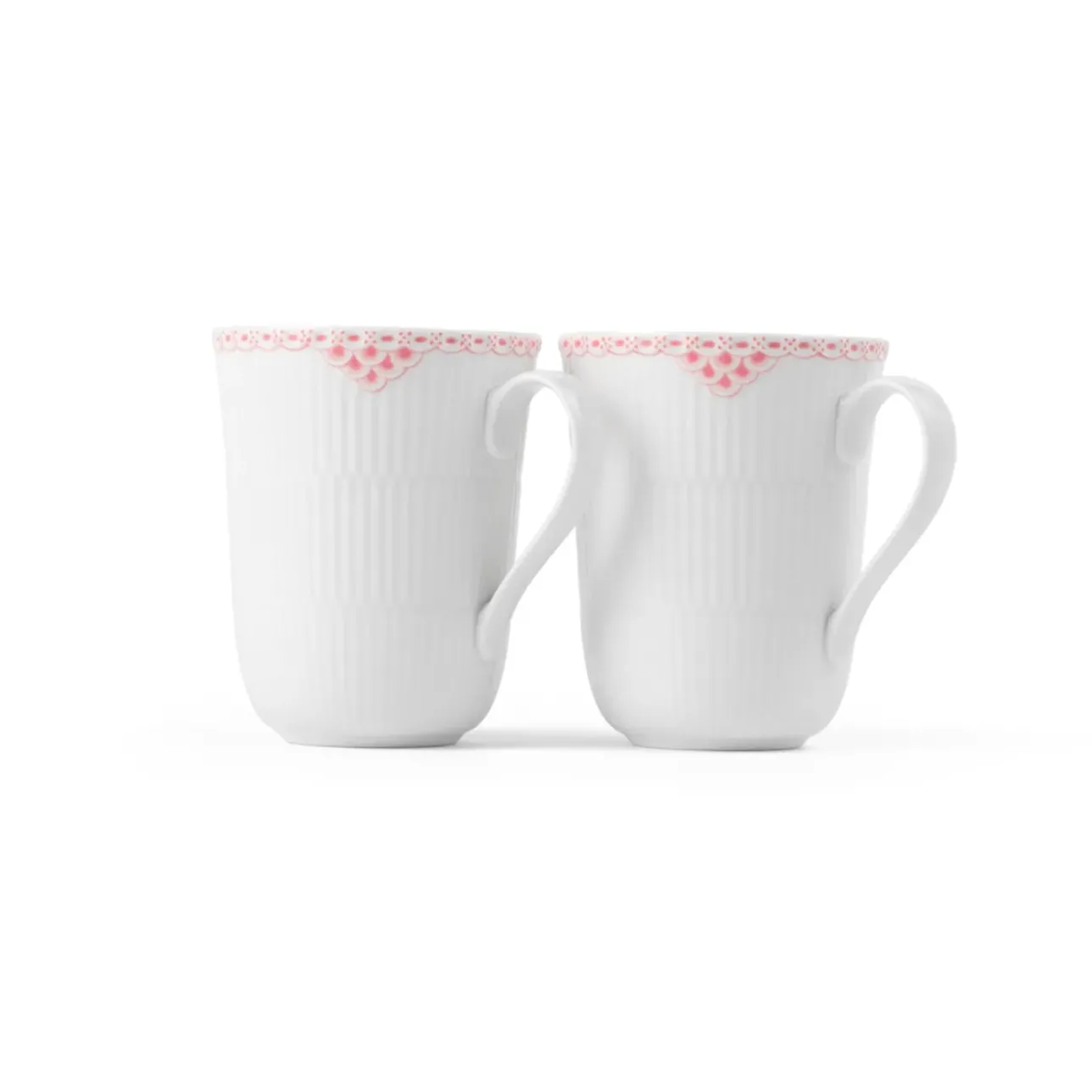 Koral Riflet Blonde|Kaffekopper*Royal Copenhagen kop, 36 cl, 2 stk. Koral Riflet Blonde