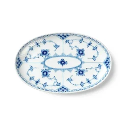 Musselmalet Halvblonde|Aktiv Asietter*Royal Copenhagen Musselmalet Halvblonde asiet, 23,5 cm