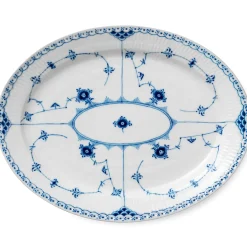 Musselmalet Halvblonde|Fade*Royal Copenhagen Musselmalet Halvblonde fad, 36,5 cm