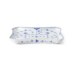 Musselmalet Halvblonde|Fade*Royal Copenhagen Musselmalet Halvblonde firkantet fad, 24,5 cm