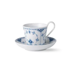 Musselmalet Halvblonde|Kaffekopper*Royal Copenhagen Musselmalet Halvblonde højhankskop og underkop, 24 cl