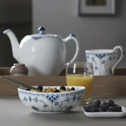 Musselmalet Halvblonde|Kaffekopper*Royal Copenhagen højhankskop, 33 cl Musselmalet Halvblonde