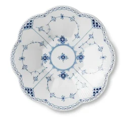 Musselmalet Halvblonde|Salatskåle*Royal Copenhagen Musselmalet Halvblonde kantet skål, 25,5 cm