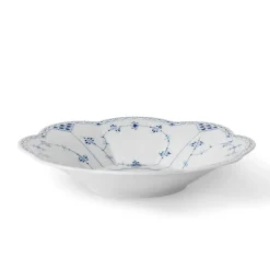 Musselmalet Halvblonde|Salatskåle*Royal Copenhagen Musselmalet Halvblonde kantet skål, 25,5 cm