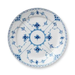 Musselmalet Halvblonde|Middagstallerkener*Royal Copenhagen Musselmalet Halvblonde tallerken, 25 cm