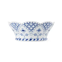 Eksklusive Steldele|Musselmalet Helblonde*Royal Copenhagen Musselmalet Helblonde frugtkurv, 23 cm