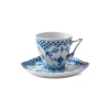 Eksklusive Steldele|Musselmalet Helblonde*Royal Copenhagen Musselmalet Helblonde kop og underkop, 14 cl