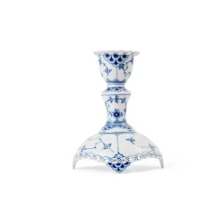 Eksklusive Steldele|Musselmalet Helblonde*Royal Copenhagen Musselmalet Helblonde lysestage, 13,5 cm